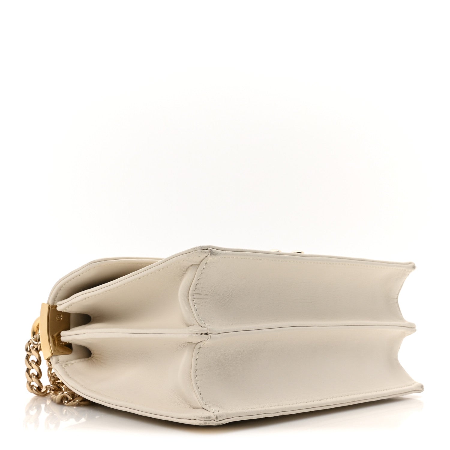 Miu Miu Lambskin Confidential Matelasse Chain Shoulder Bag White 4 of 9