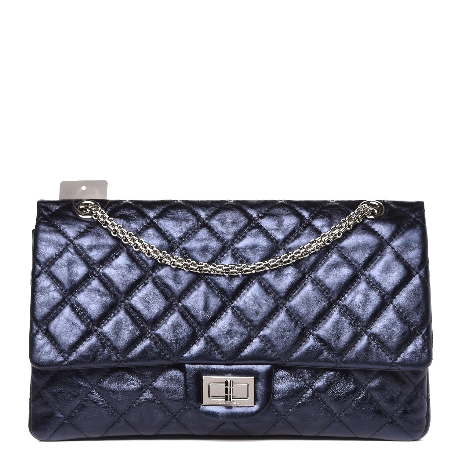 Chanel Metallic Aged Calfskin 2.55 Reissue Flap 227 Blue 1 of 11