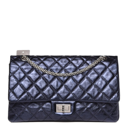 Chanel Metallic Aged Calfskin 2.55 Reissue Flap 227 Blue 1 of 11