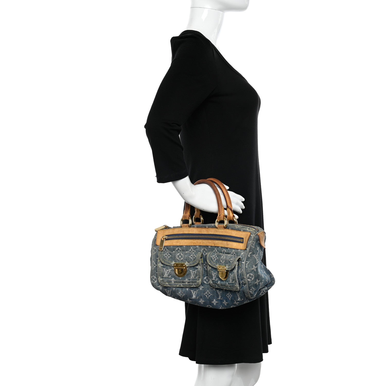 Louis Vuitton Monogram Denim Neo Speedy Blue 2 of 13