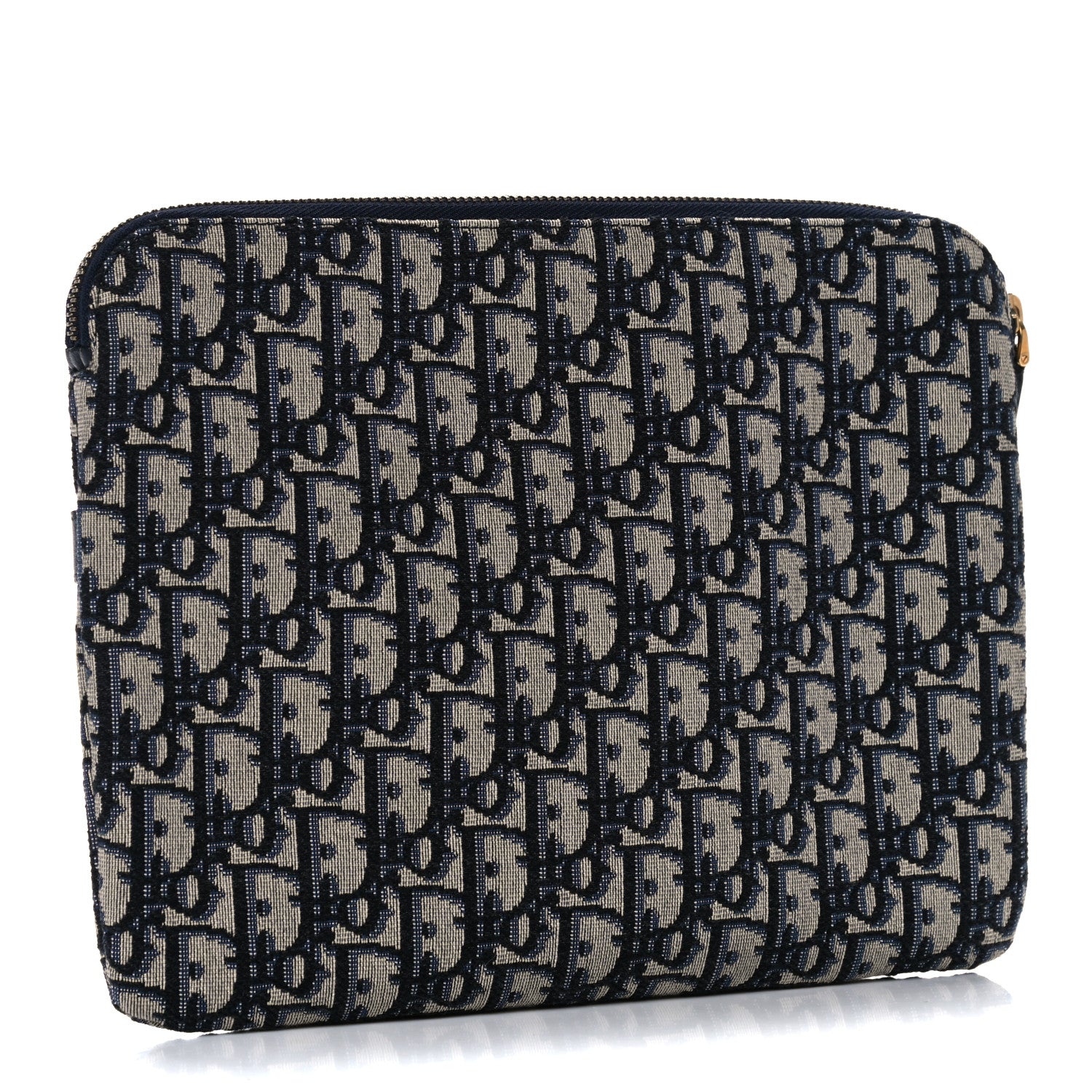 Christian Dior Oblique Pouch Clutch Blue 3 of 10