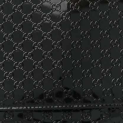 Gucci Patent Microguccissima Small Broadway Clutch Black 9 of 11