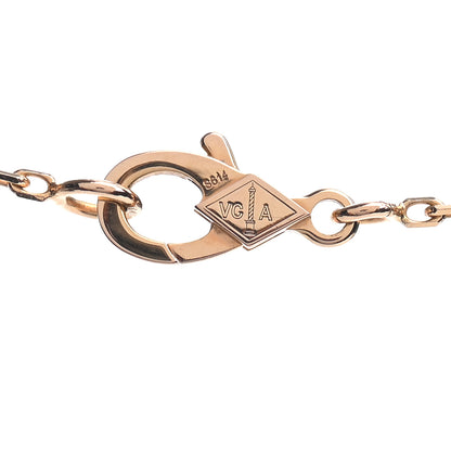Van Cleef & Arpels 18K Rose Gold Vintage Alhambra Pendant Necklace 4 of 6