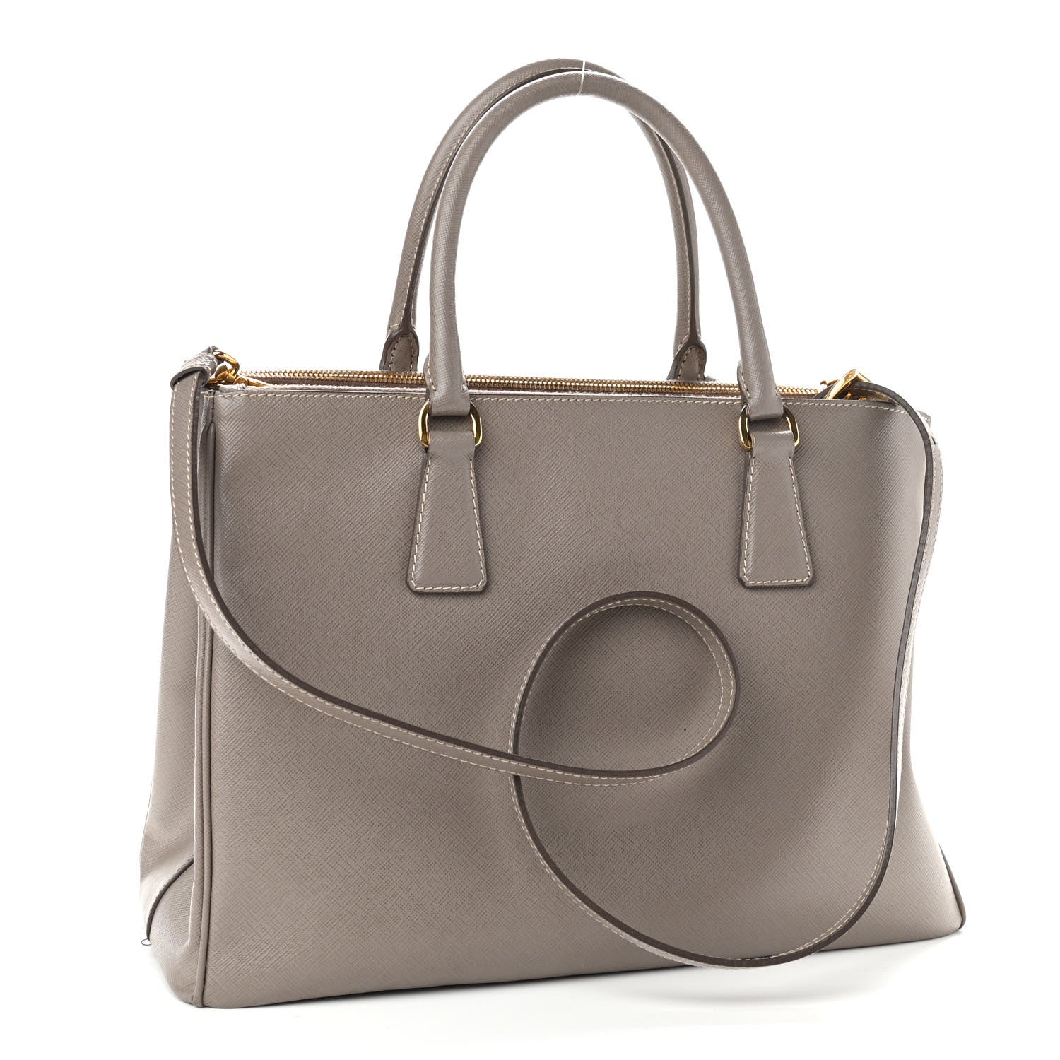 Prada Saffiano Medium Galleria Double Zip Tote Argilla 3 of 15