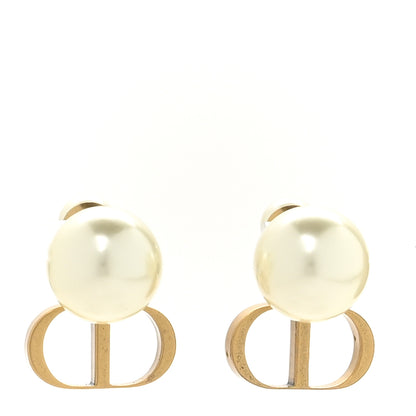 Christian Dior Metal Pearl Tribales Earrings Gold 1 of 5
