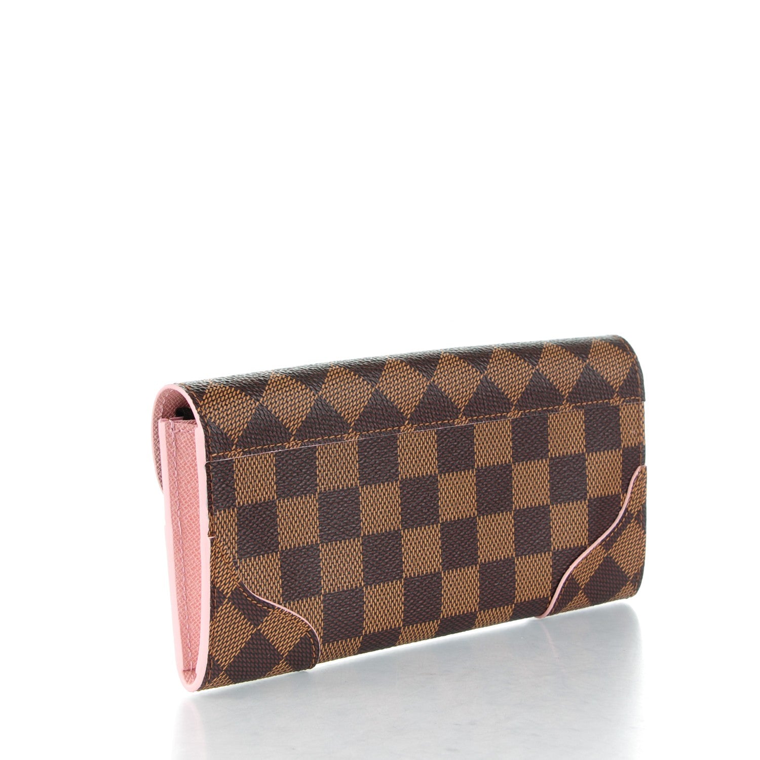 Louis Vuitton Damier Ebene Caissa Wallet Rose Ballerine 3 of 7