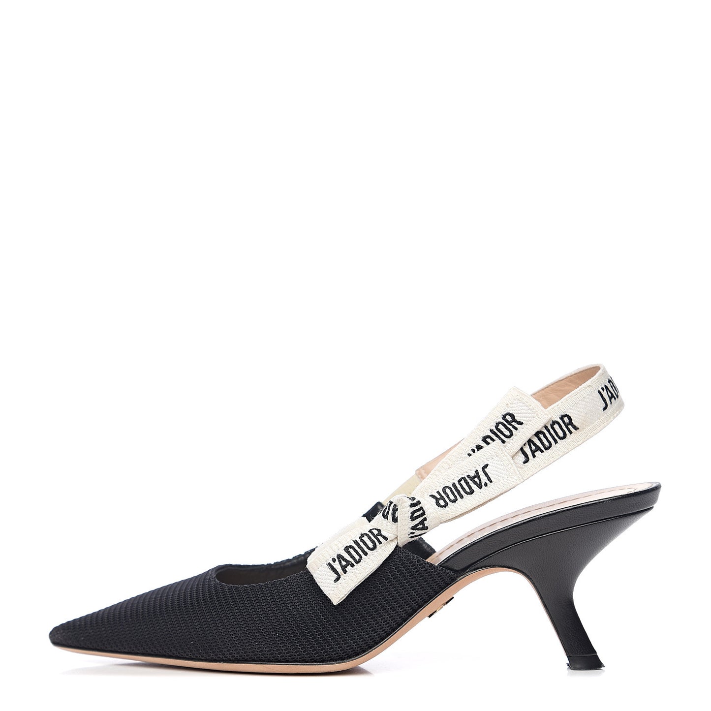 Technical Canvas Ribbon J Adior Slingback 65mm Pumps 37.5 Black