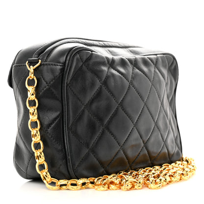 Chanel Lambskin Quilted Tassel Flap Camera Case Black 3 of 11