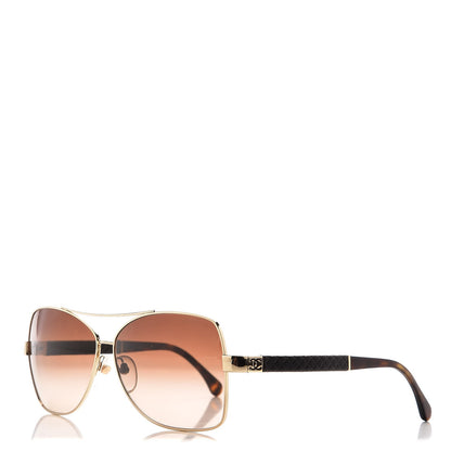 Chanel Pilot Quiltied Sunglasses 4196-Q Gold 1 of 9
