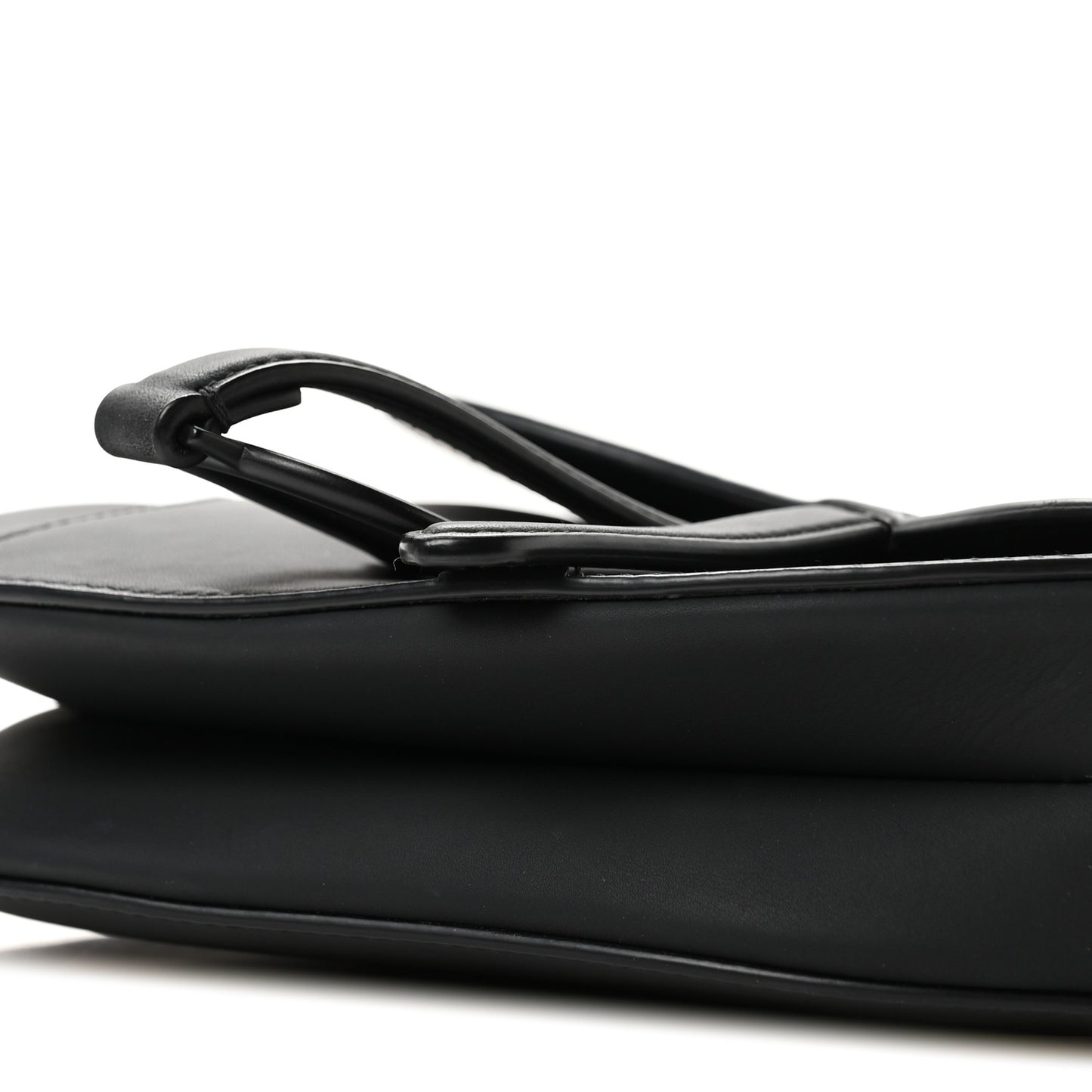Ultra Matte Calfskin Mini Saddle Bag Black