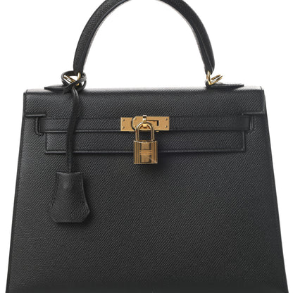 Hermes Epsom Kelly Sellier 25 Black 8 of 12
