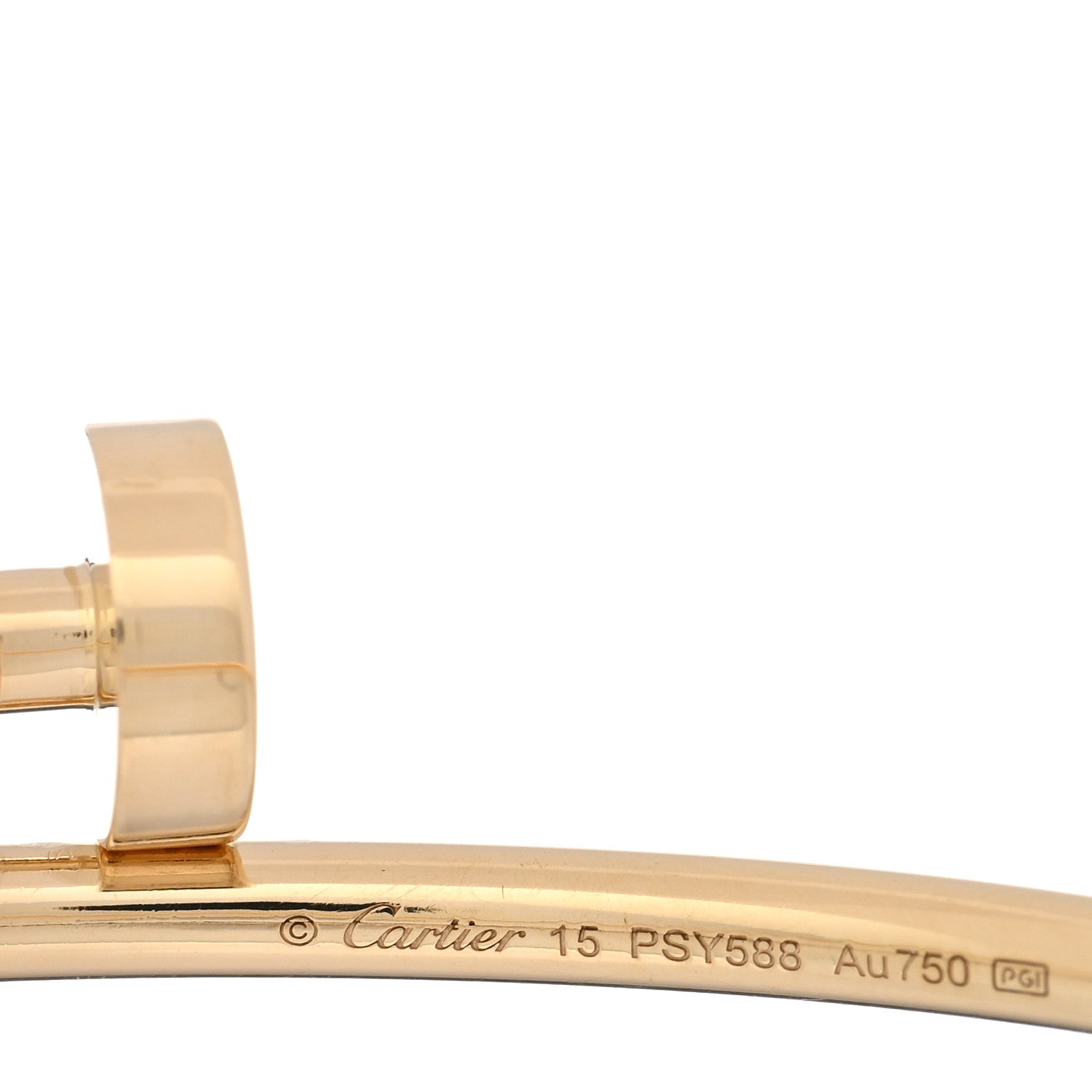 Cartier 18K Yellow Gold Small Juste Un Clou Bracelet 15 3 of 4