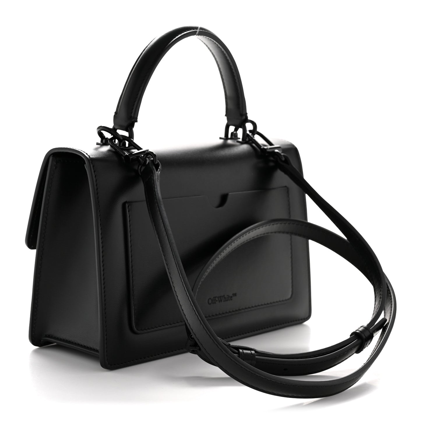 Calfskin Jitney 1.4 Top Handle Bag Black