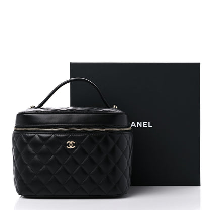 Chanel Lambskin Quilted Large Vanity Pouch Black 13 of 13