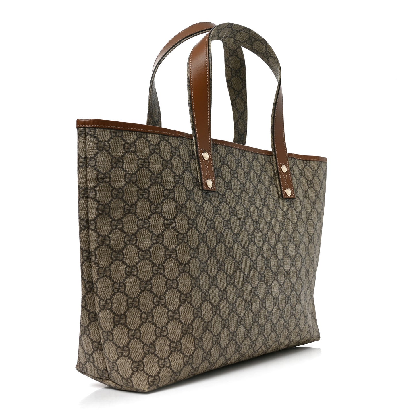 GG Plus Monogram Medium Signature Web Loop Tote Brown