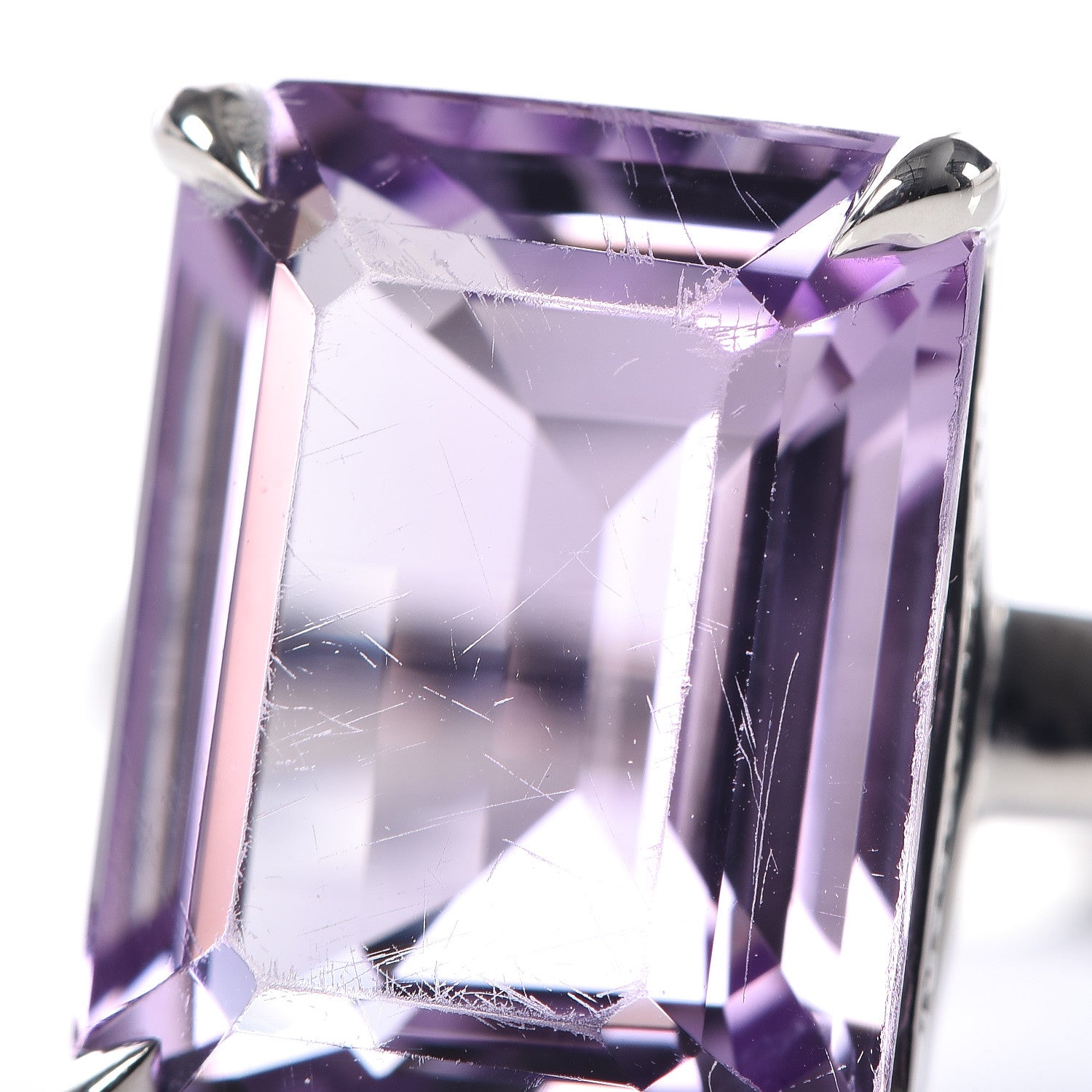 Tiffany Sterling Silver Amethyst Sparklers Cocktail Ring 56 7.5 5 of 7