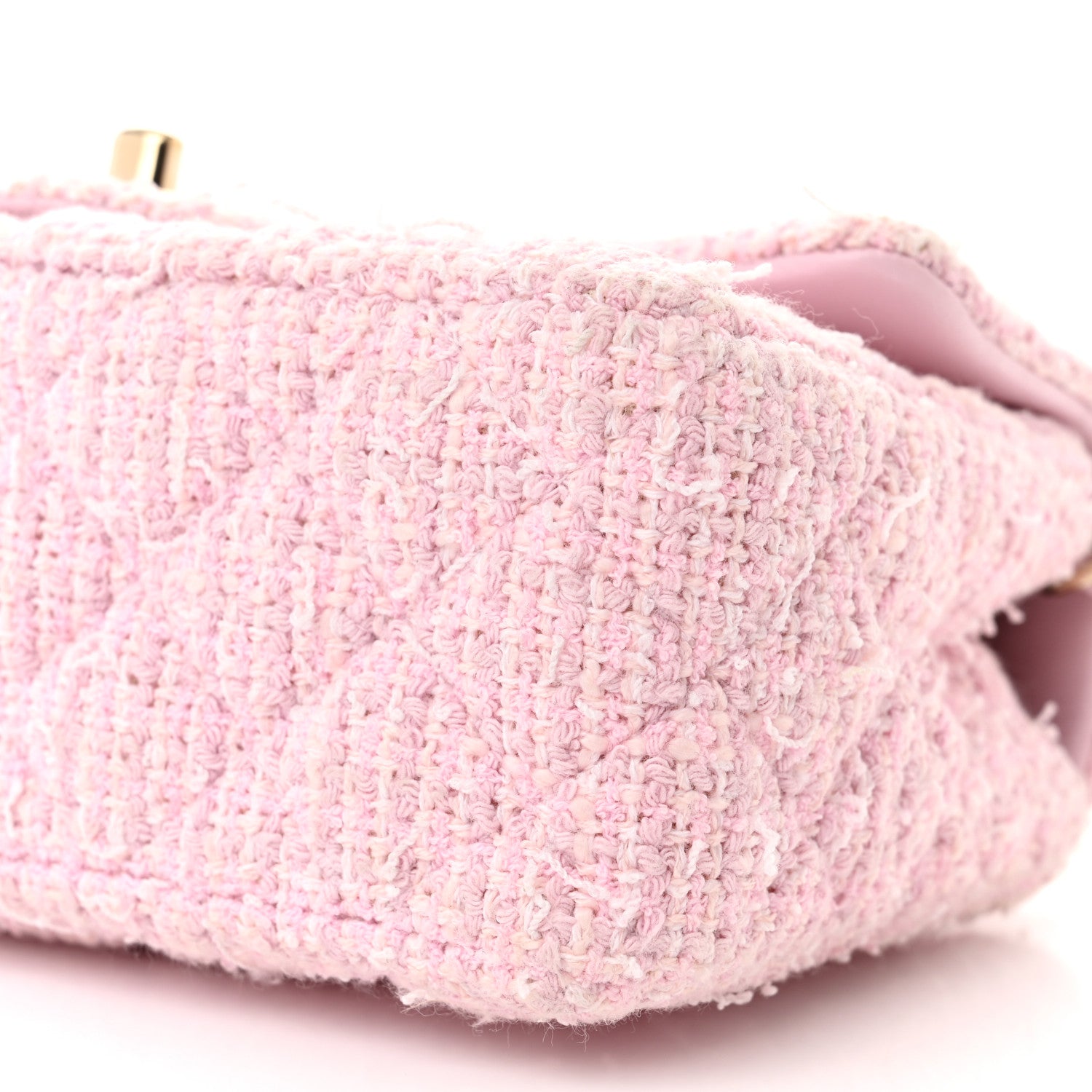Chanel Tweed Quilted Mini Rectangular Flap Pink 10 of 10