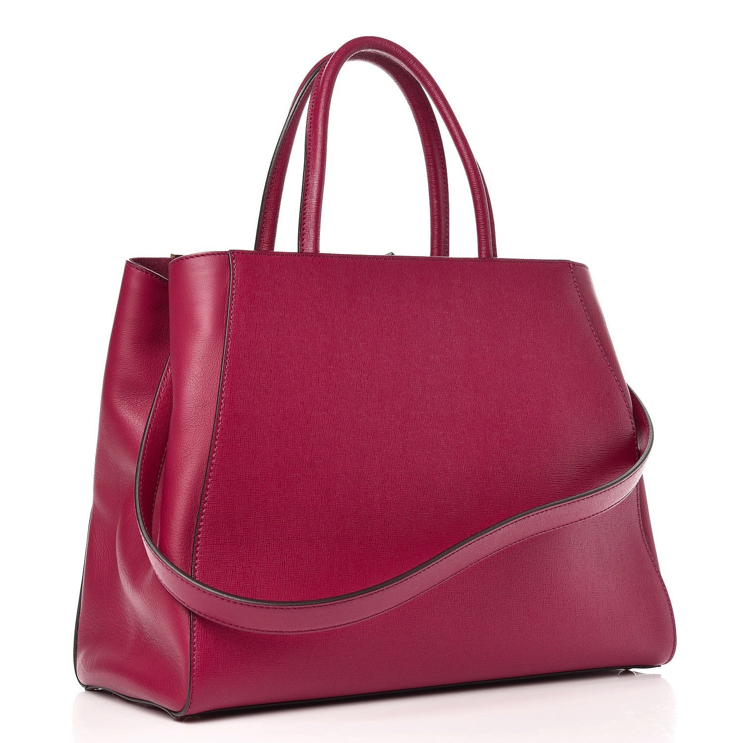Fendi Vitello Elite Flamingo Regular 2Jours Tote Amarena 4 of 10