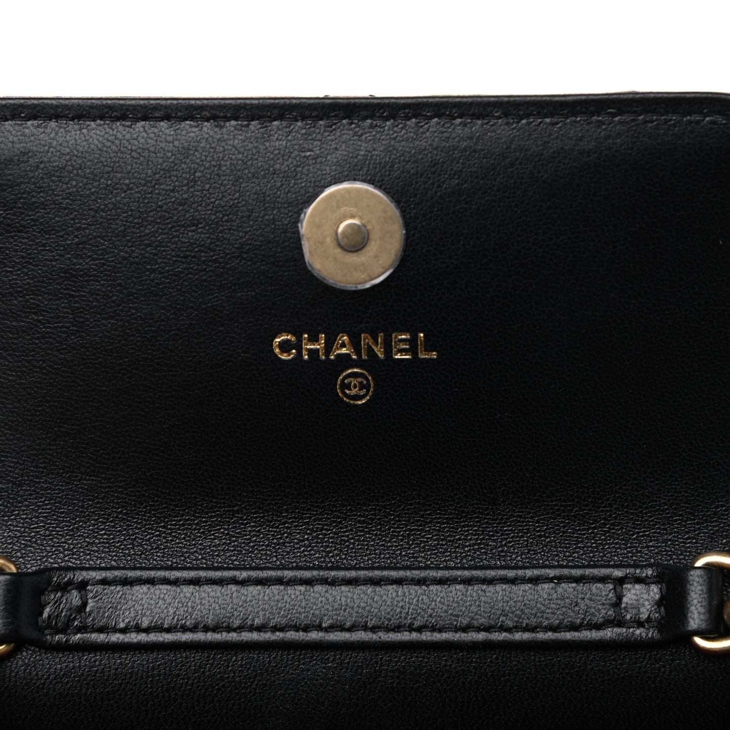 Lambskin Quilted Chanel 19 Flap Belt Bag Black