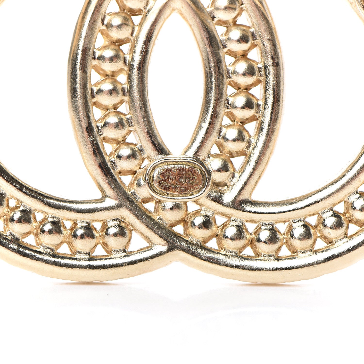 Chanel Pearl CC Brooch Gold 3 of 4