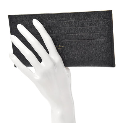 Louis Vuitton Calfskin Felicie Chain Wallet Card Holder Insert Black 3 of 6