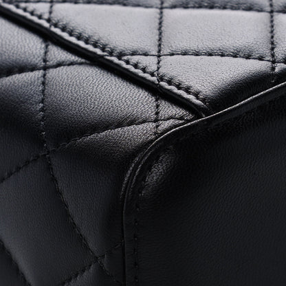 Chanel Lambskin Quilted Pearl Crush Small Vanity Case With Chain Black 12 of 14