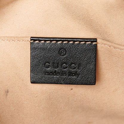 Gucci Calfskin Matelasse Small GG Marmont Chain Shoulder Bag Black 6 of 11