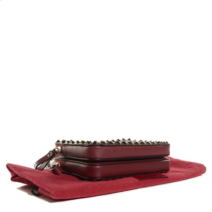 Valentino Garavani Vitello Rockstud Double Zip Compartment Crossbody Bag Burgundy 4 of 10