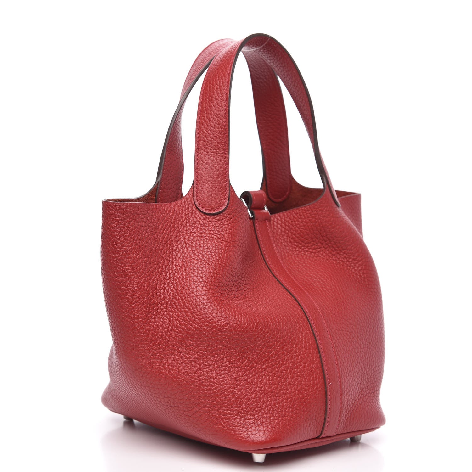 Hermes Taurillon Clemence Picotin Lock 18 PM Rouge Casaque 3 of 10