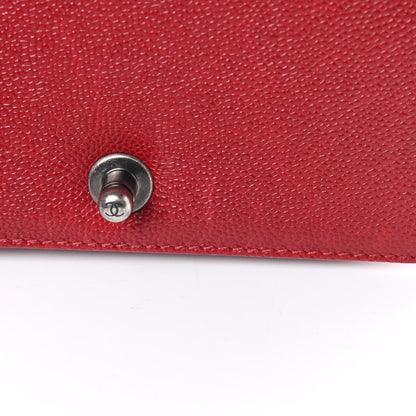 Chanel Caviar Quilted Small Boy Flap Dark Red 12 of 12