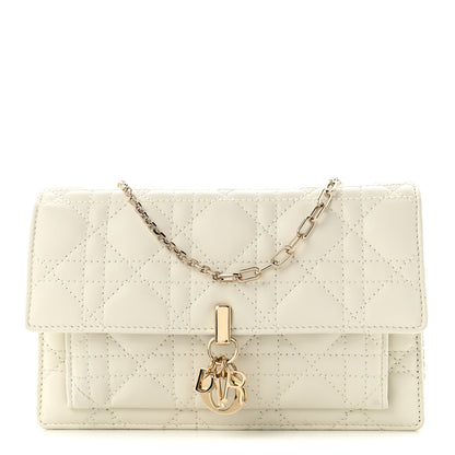 Christian Dior Lambskin Cannage My Dior Daily Pouch With Chain Latte 1 of 11