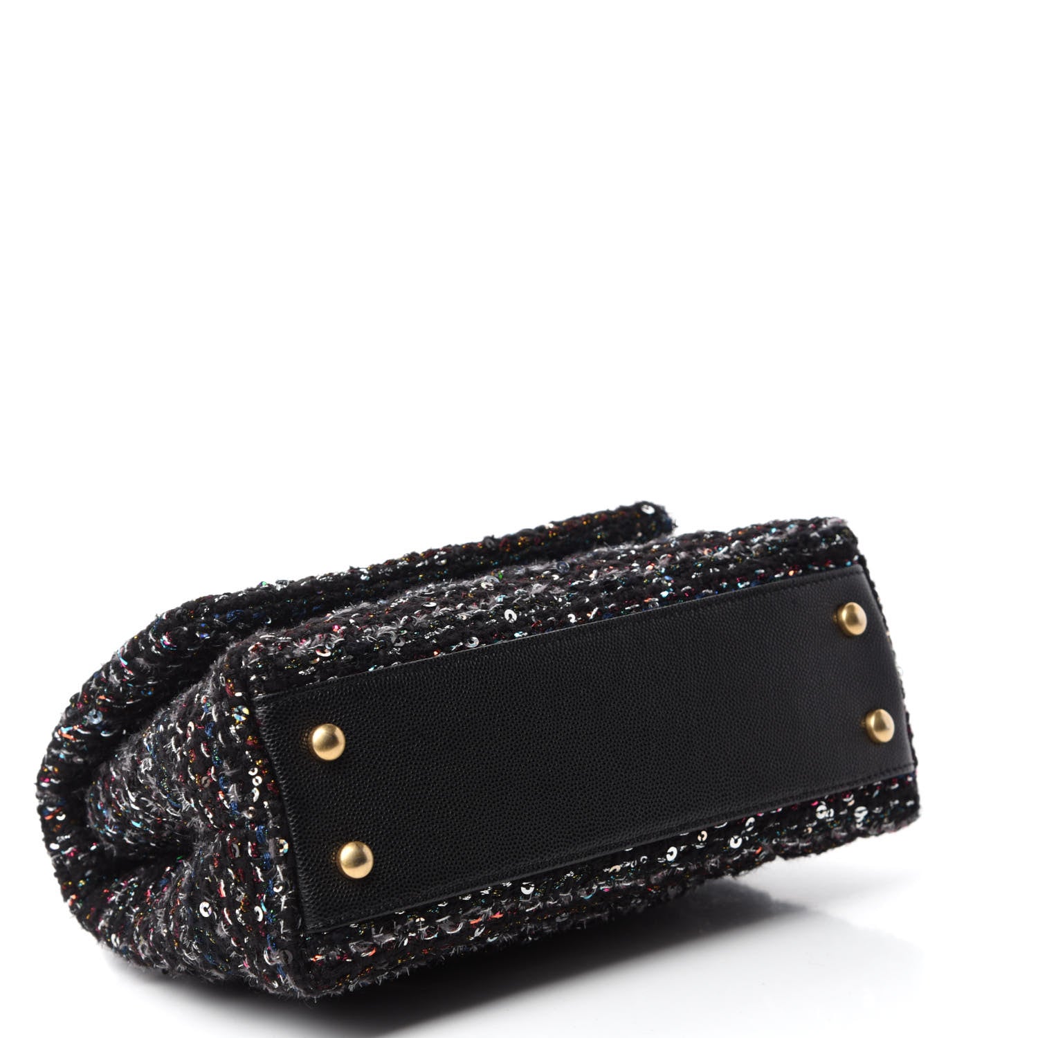 Chanel Tweed Sequin Mini Coco Handle Flap Black 4 of 12