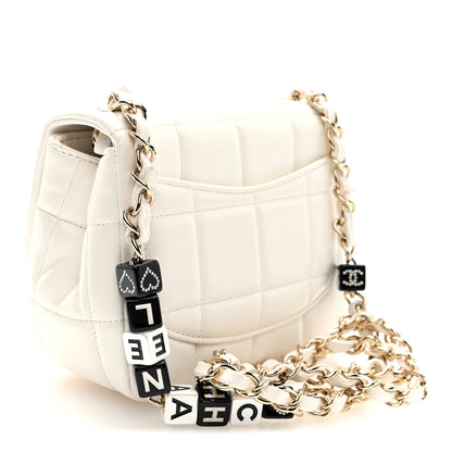 Chanel Lambskin Resin Crystal Square Quilted Mini Monacoco Flap White 3 of 10