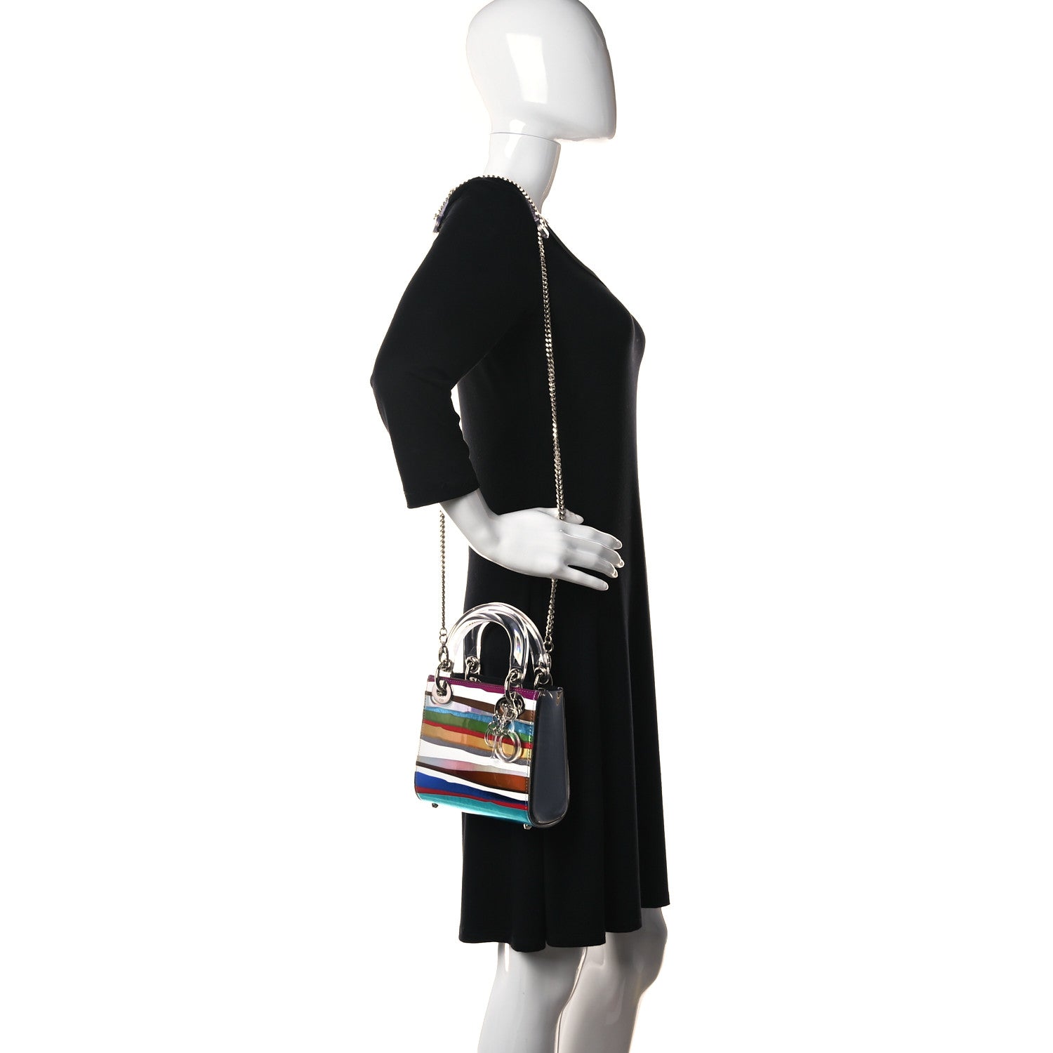 Christian Dior X WANG GUANGLE Technical Fabric Acrylic PVC Mini Lady Dior Multicolor 3 of 10