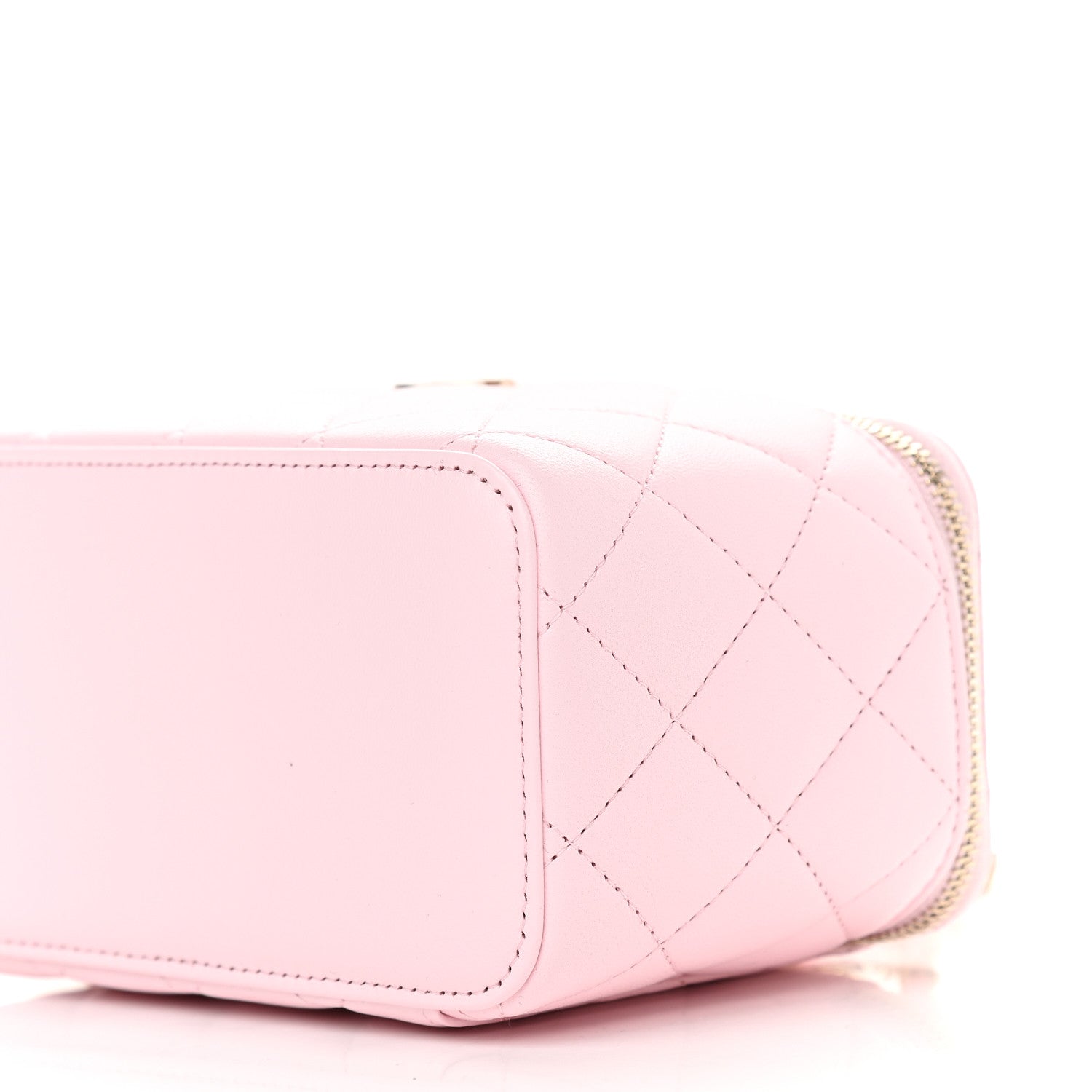 Chanel Lambskin Quilted Small Top Handle Vanity Case With Chain Light Pink 9 of 9