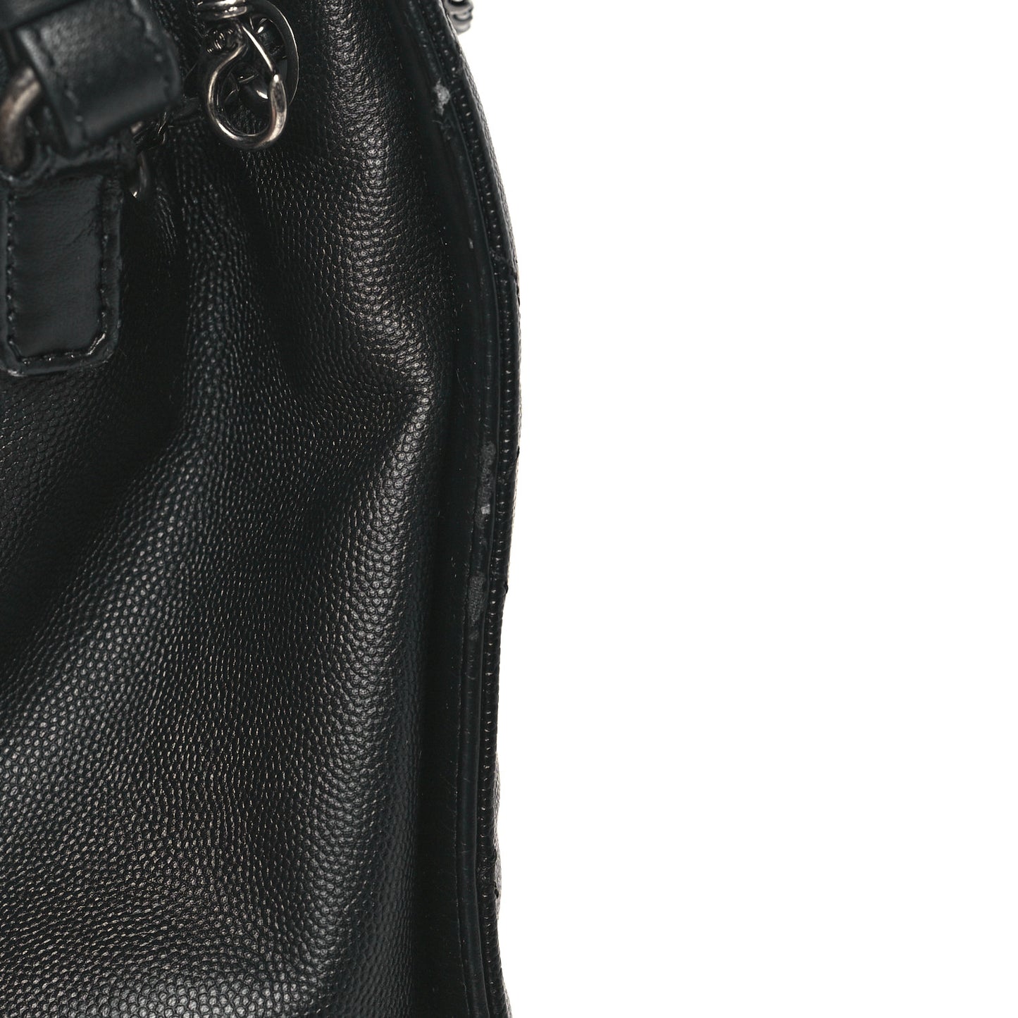 Caviar Quilted Medium CC Bucket Bag Black