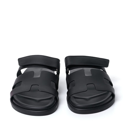 Hermes Calfskin Womens Chypre Sandals 41 Black 4 of 10