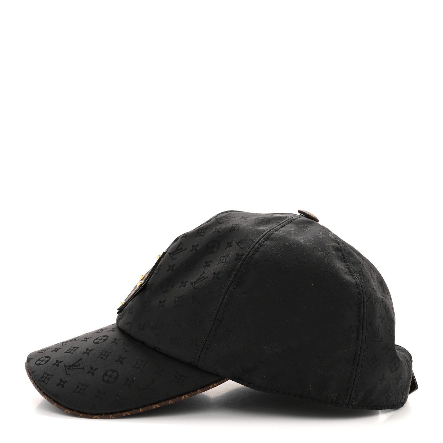 Louis Vuitton Polyester Silk Monogram Cap Ou Pas Cap Mini L Black 4 of 12