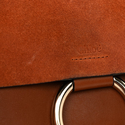 Chloe Suede Calfskin Small Faye Shoulder Bag Tobacco 11 of 13