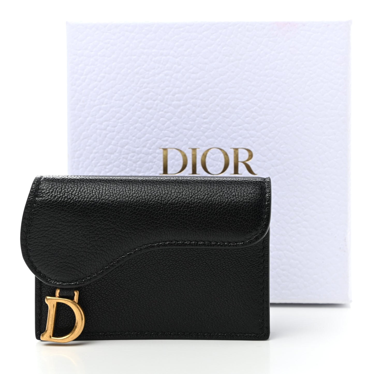 Goatskin Saddle Card Holder Black
