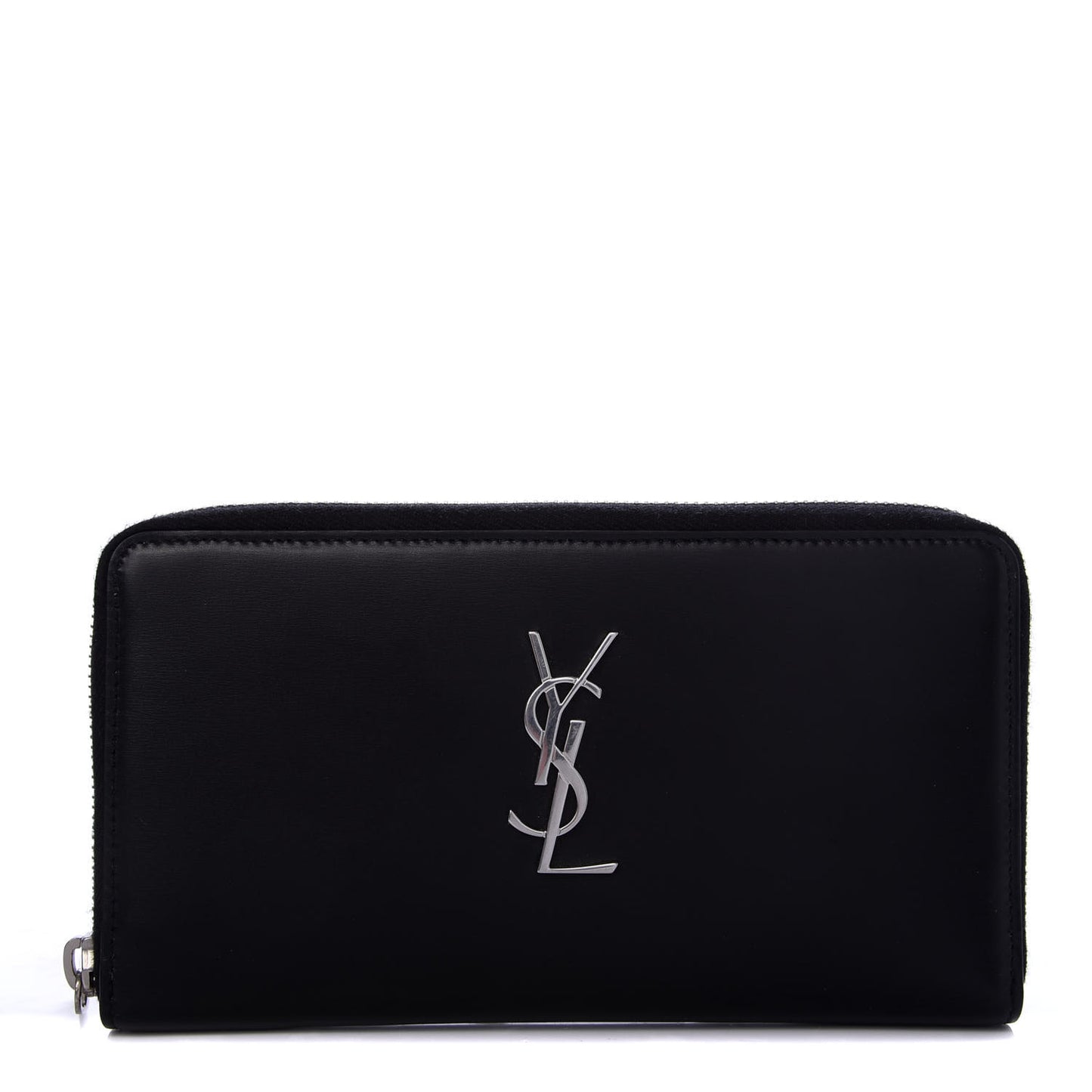 Ultra Calfskin Monogram Mens Zip Around Continental Wallet Black