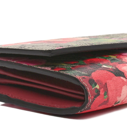 Gucci GG Supreme Monogram Blooms Continental Wallet Beige Multicolor Dry Rose 8 of 10