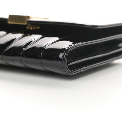 Saint Laurent Patent Matelasse Monogram Vicky Chain Bag Black 10 of 10