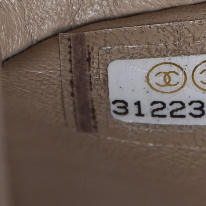 Chanel Iridescent Caviar Quilted Medium Double Flap Dark Beige 6 of 9