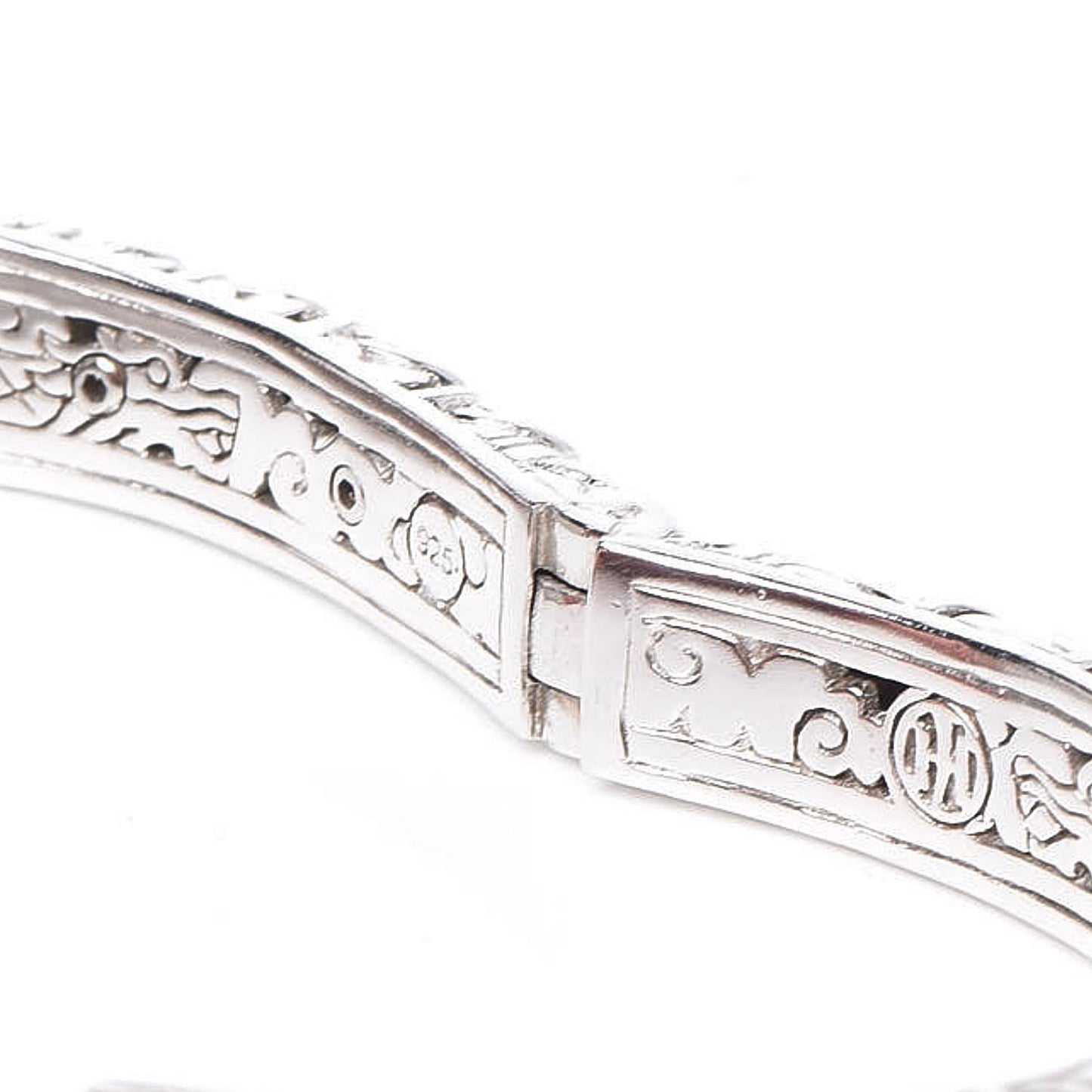 Sterling Silver Diamond Naga Kick Cuff Bracelet