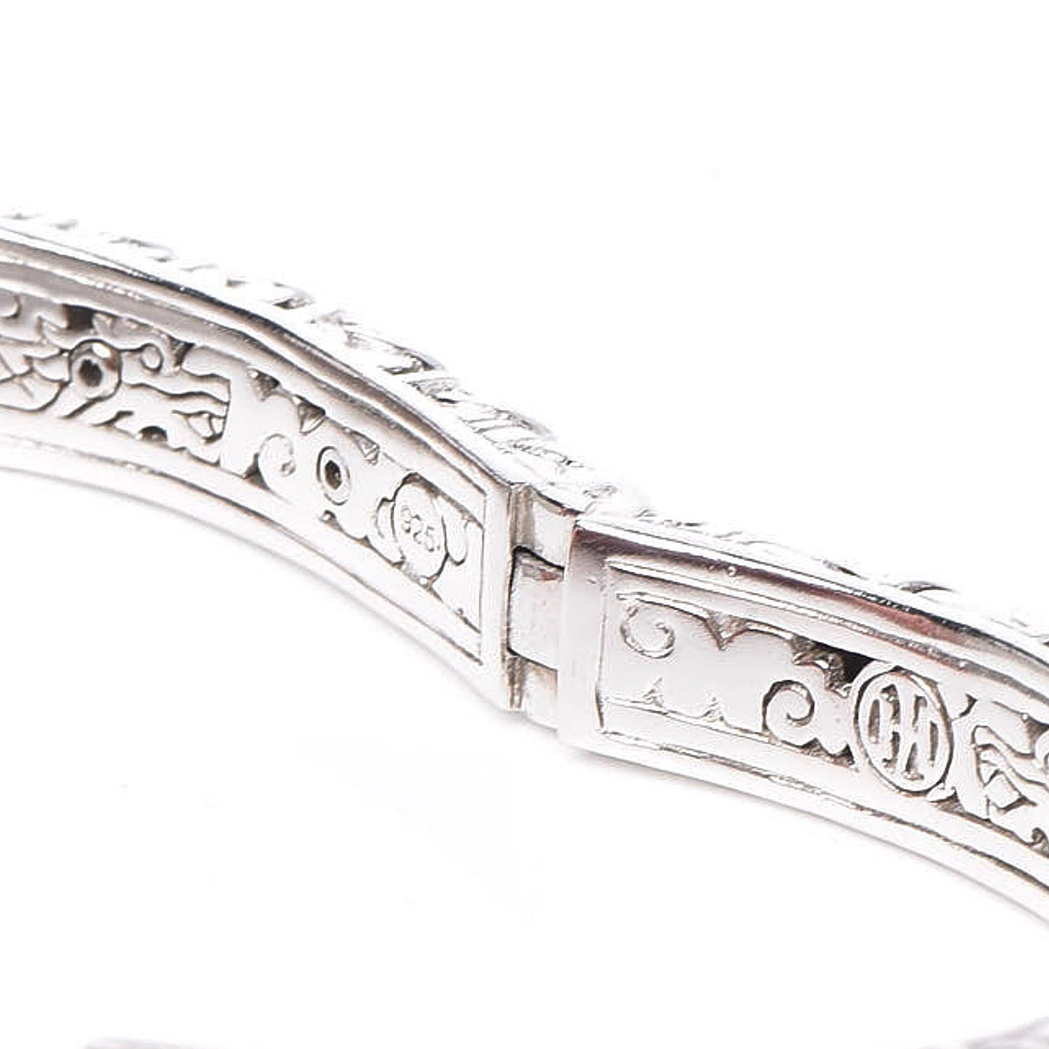 John Hardy Sterling Silver Diamond Naga Kick Cuff Bracelet 4 of 6