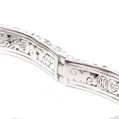 John Hardy Sterling Silver Diamond Naga Kick Cuff Bracelet 4 of 6