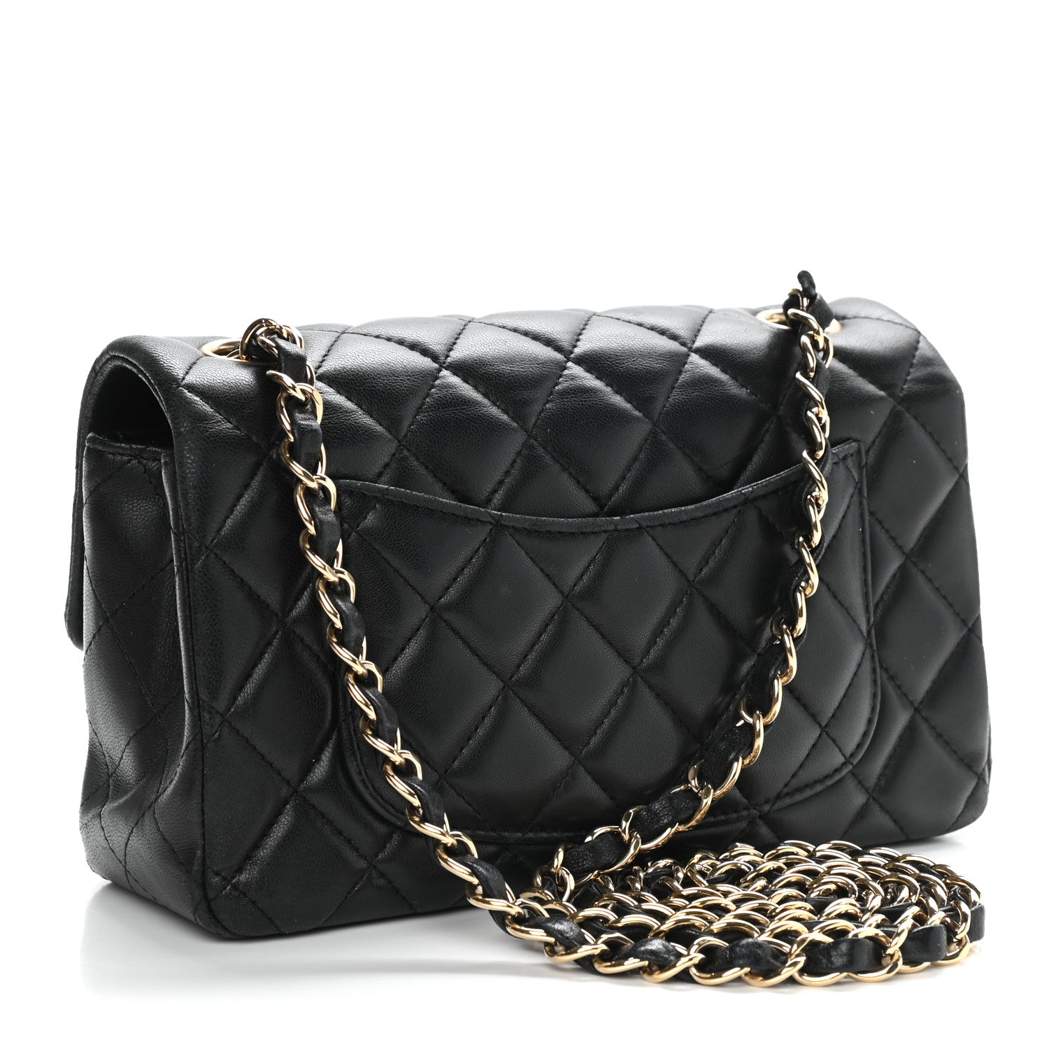 Chanel Lambskin Quilted Mini Rectangular Flap Black 3 of 13