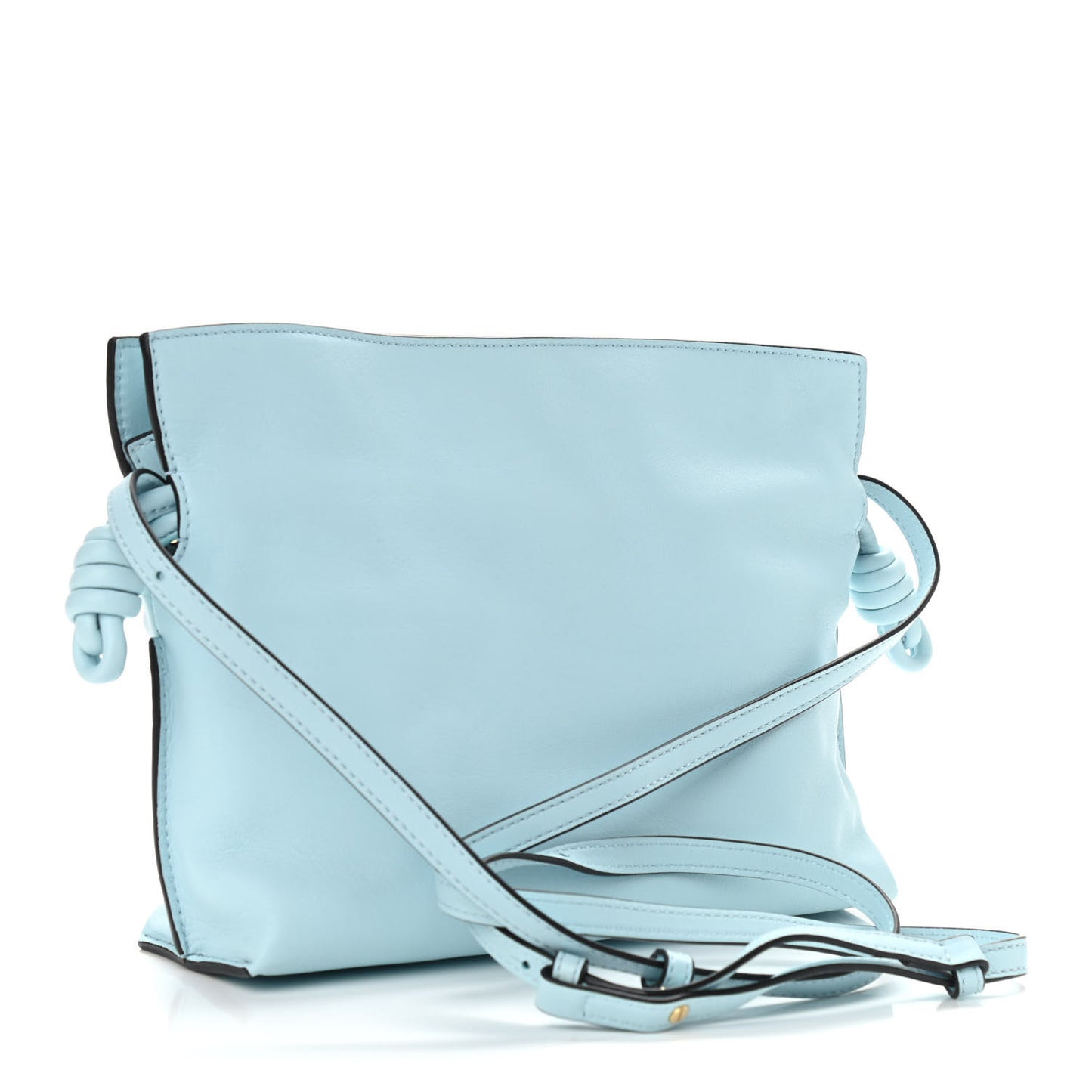 Calfskin Flamenco Knot Bag Crystal Blue