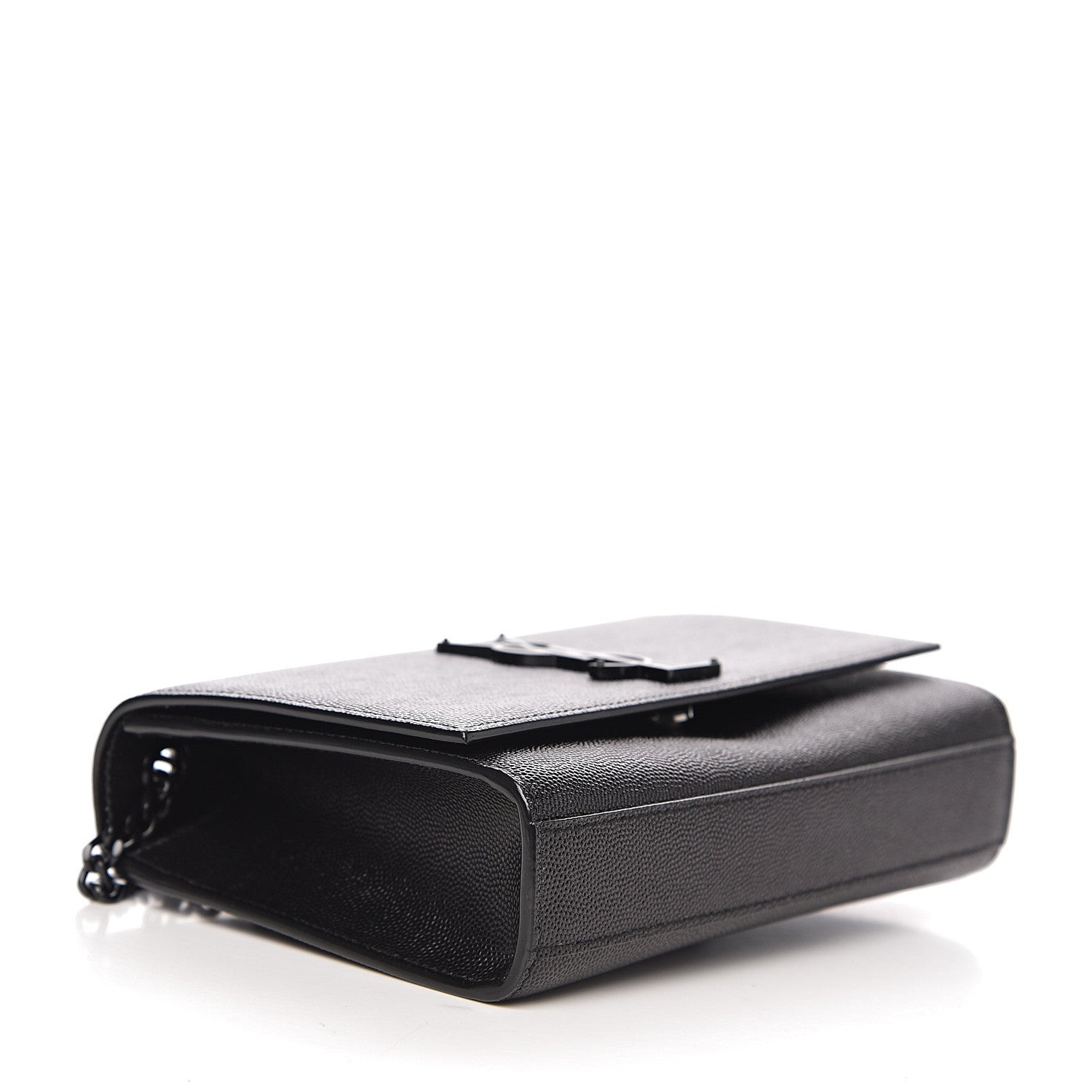 Saint Laurent Grain De Poudre Small Monogram Kate Satchel Black 3 of 13